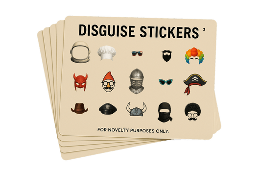 Disguise Expansion Set #3 - USA Pride Shades, Devil Mask, Knight Helmet, Pirate Hat, Afro Hair, Cowboy Hat, Ninja Head Wrap & more