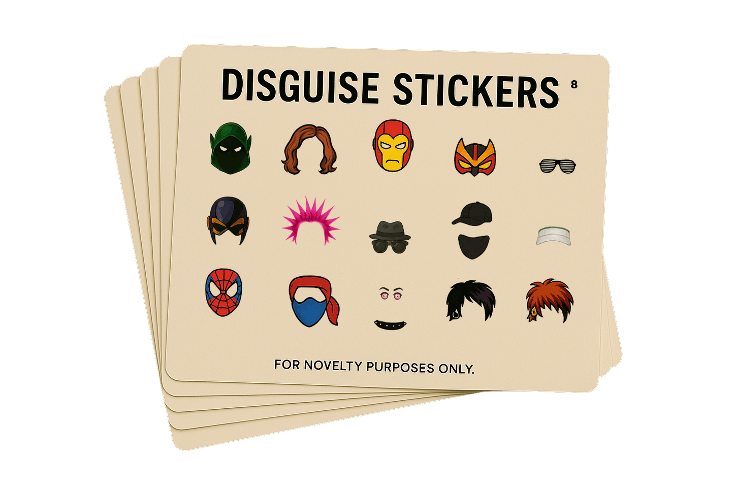 Disguise Expansion Set #8 - Elf, Locks, Punk/Emo Styles, Superhero Masks, Hats, Visors, Bandanas & more